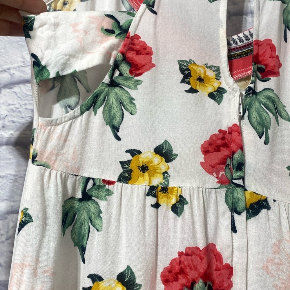 H&M Coachella  Maxi Dress - White with Red Accents - Picture 5 of 11